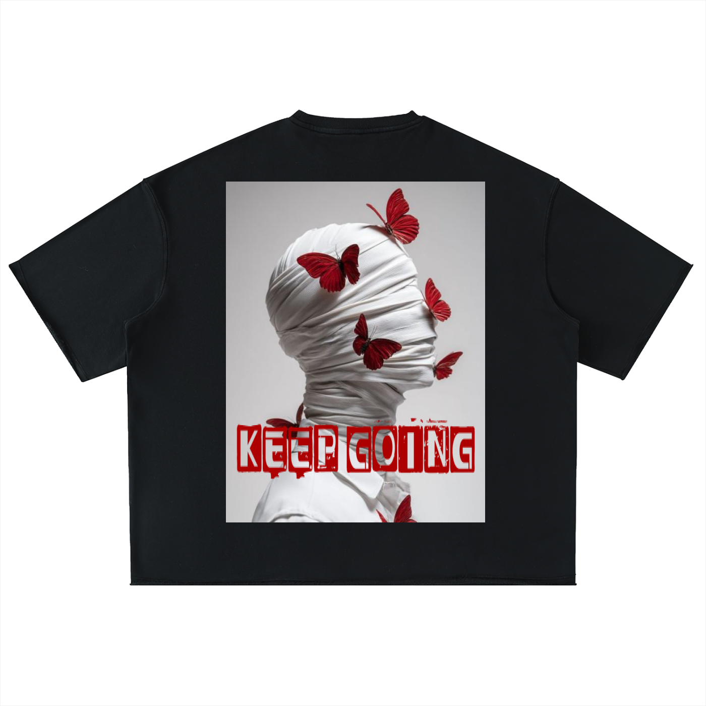 BCK Rolled Hem Half Sleeve T-Shirt