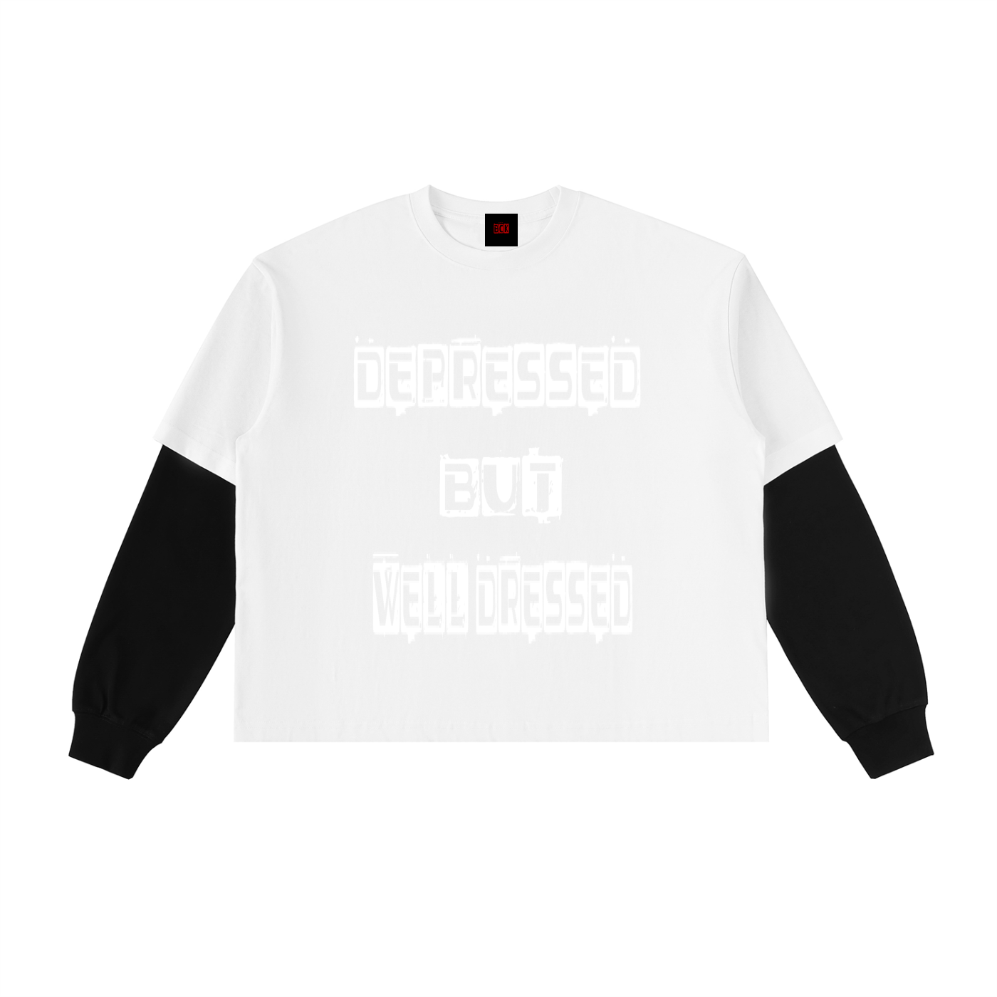 BCK Layered Sleeve Cotton T-Shirt