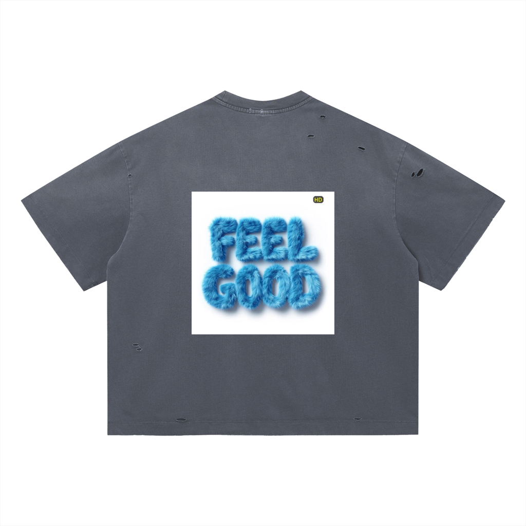 BCK Distressed Boxy Oversized T-Shirt
