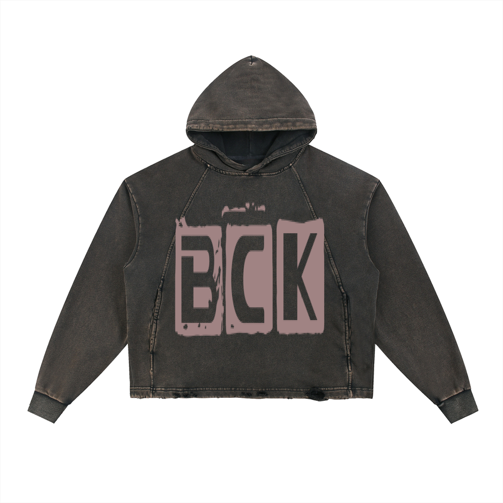 BCK Frayed-Hem Hoodie