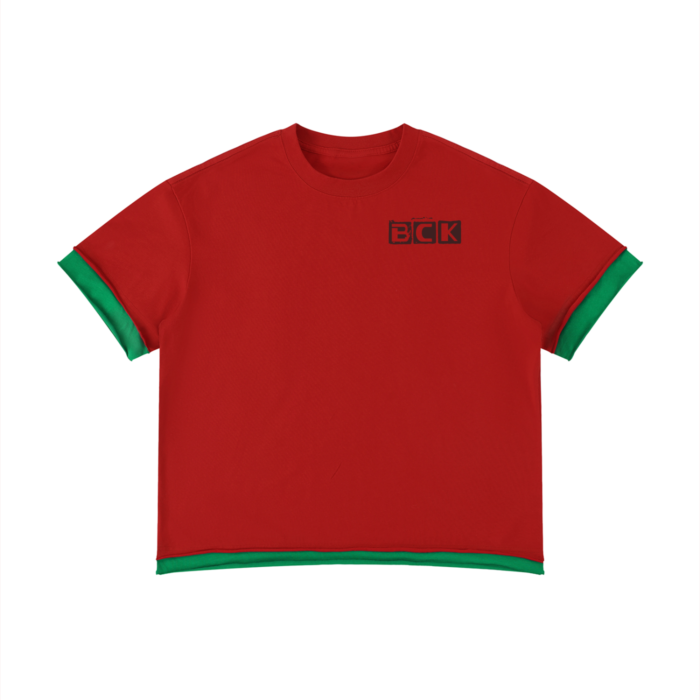 BCK Boxy Color Block T-Shirt