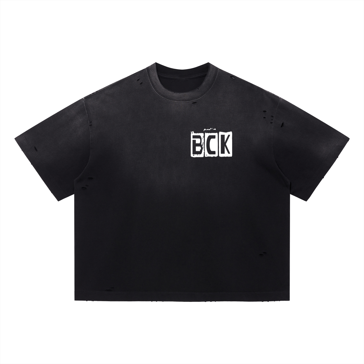BCK Distressed Boxy Oversized T-Shirt