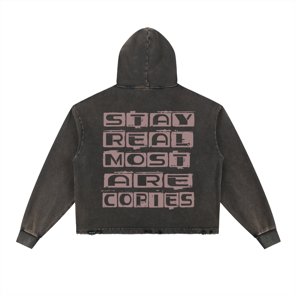 BCK Frayed-Hem Hoodie