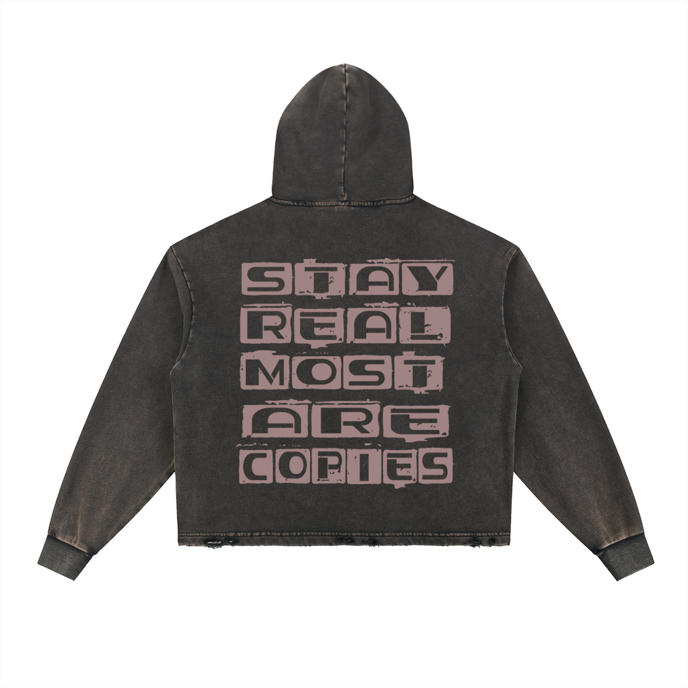 BCK Frayed-Hem Hoodie