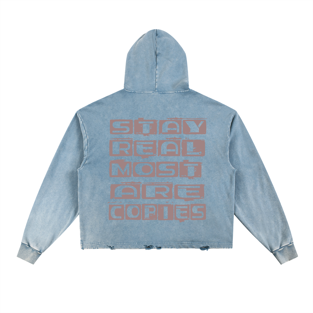 BCK Frayed-Hem Hoodie