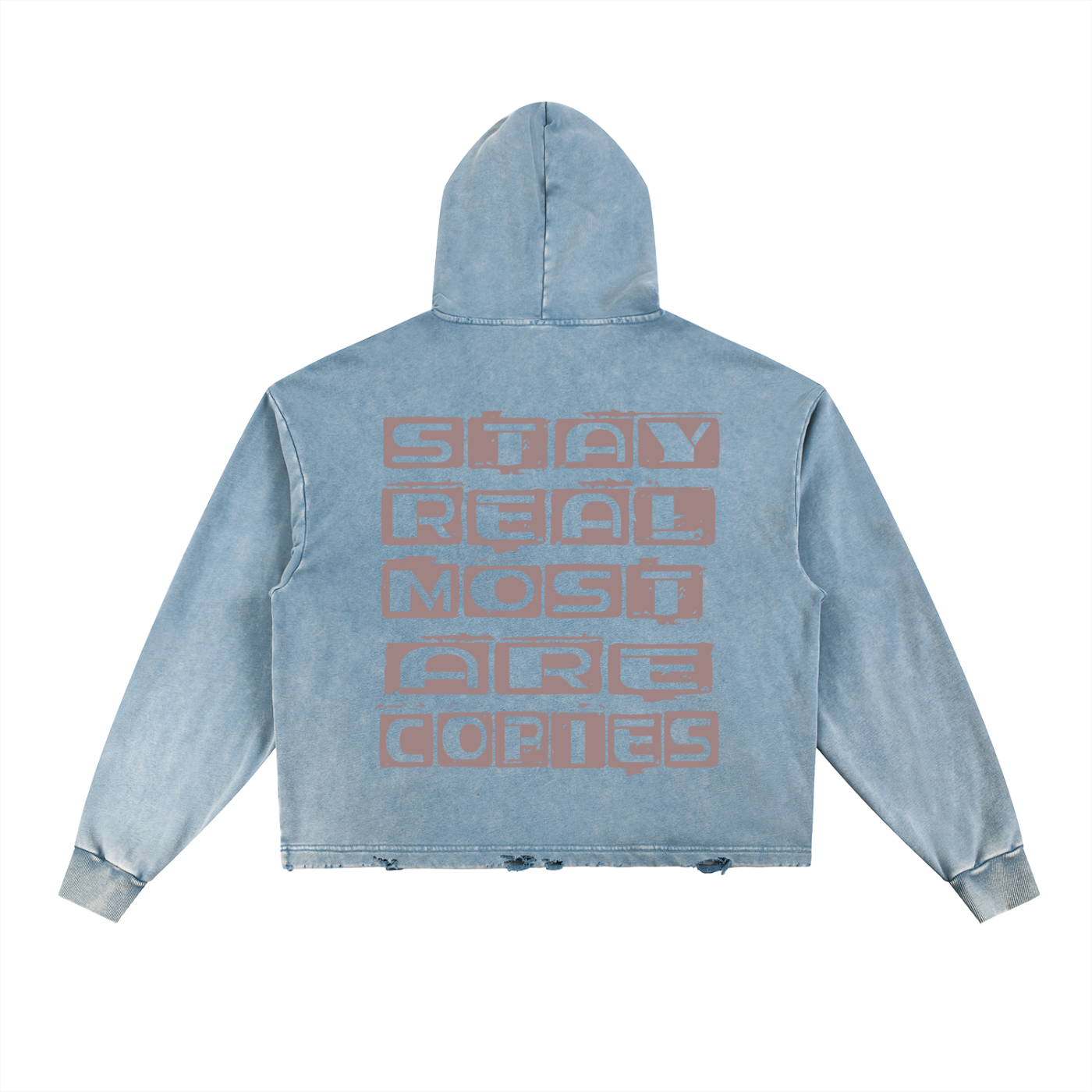 BCK Frayed-Hem Hoodie