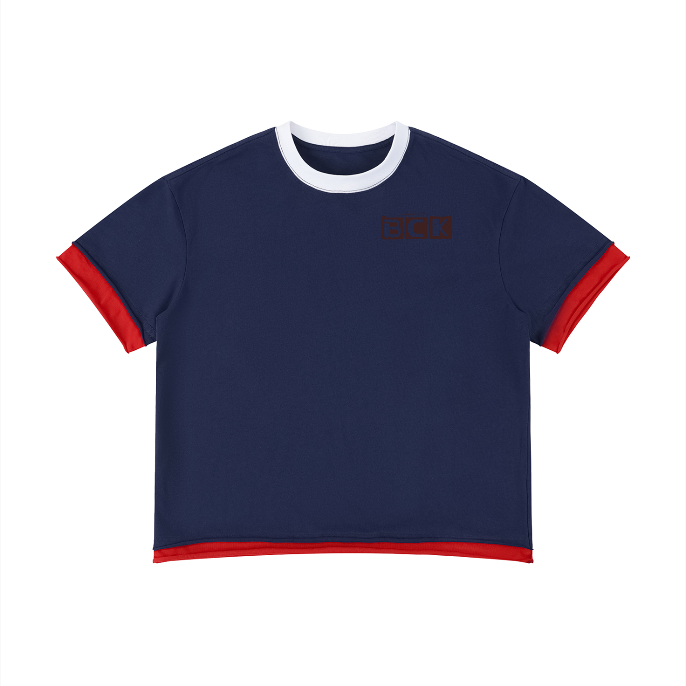 BCK Boxy Color Block T-Shirt