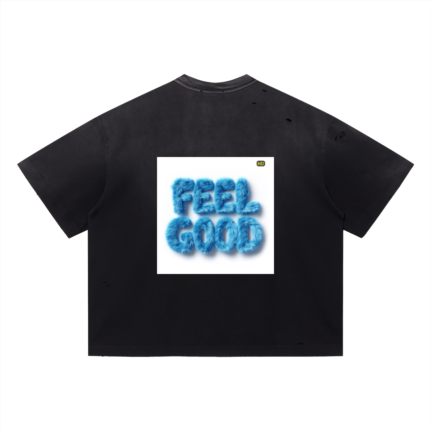 BCK Distressed Boxy Oversized T-Shirt
