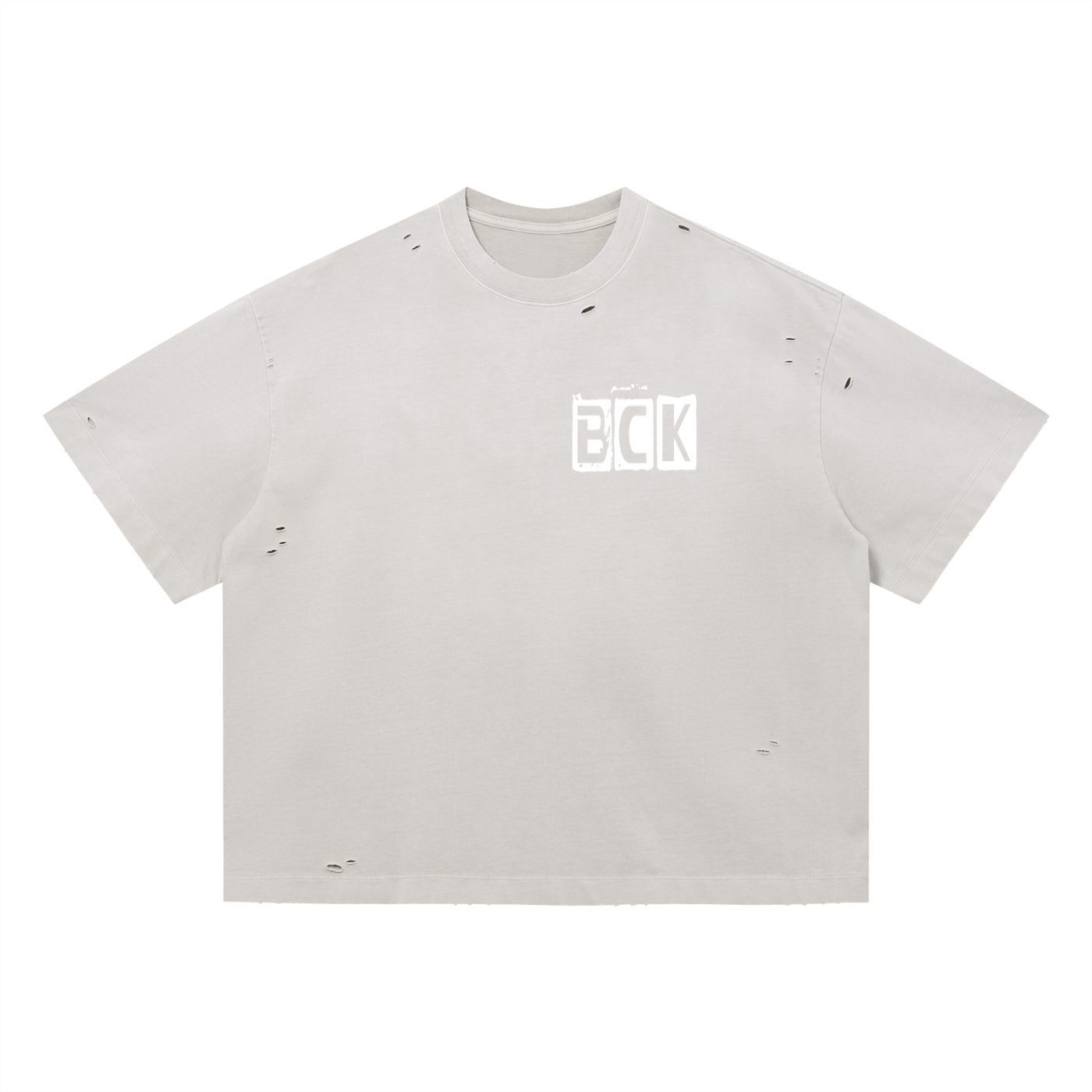 BCK Distressed Boxy Oversized T-Shirt