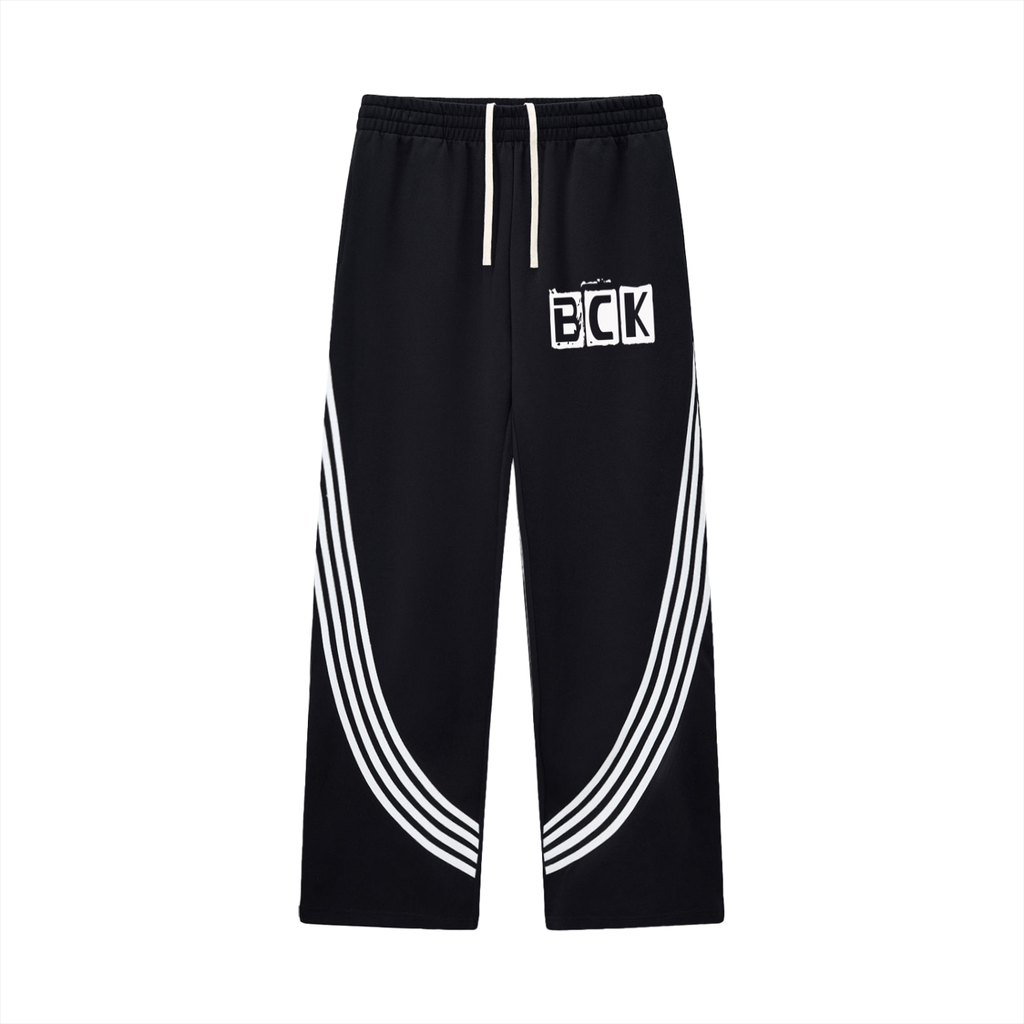 BCK Curved Stripe Straight Sweatpants