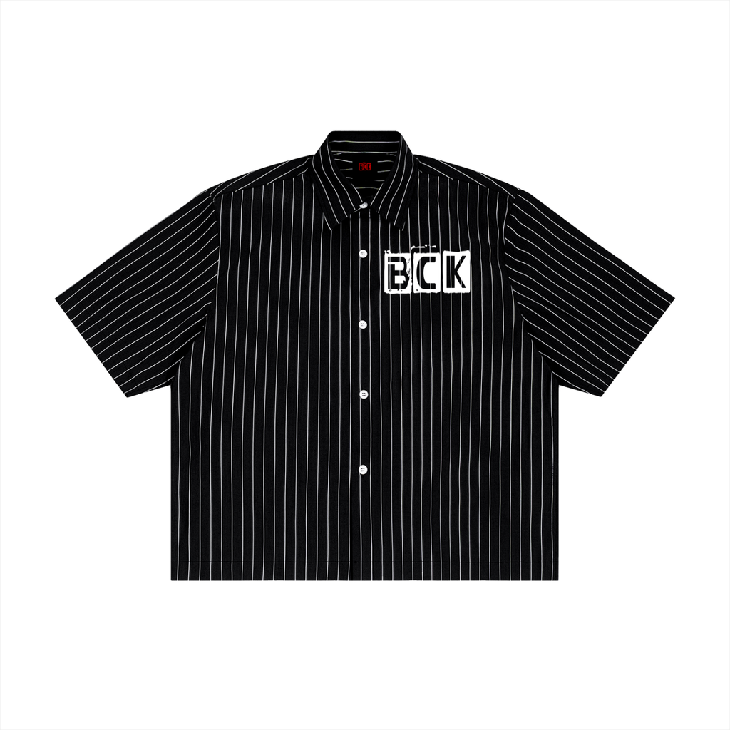 BCK  Striped Boxy Button-Up Shirt