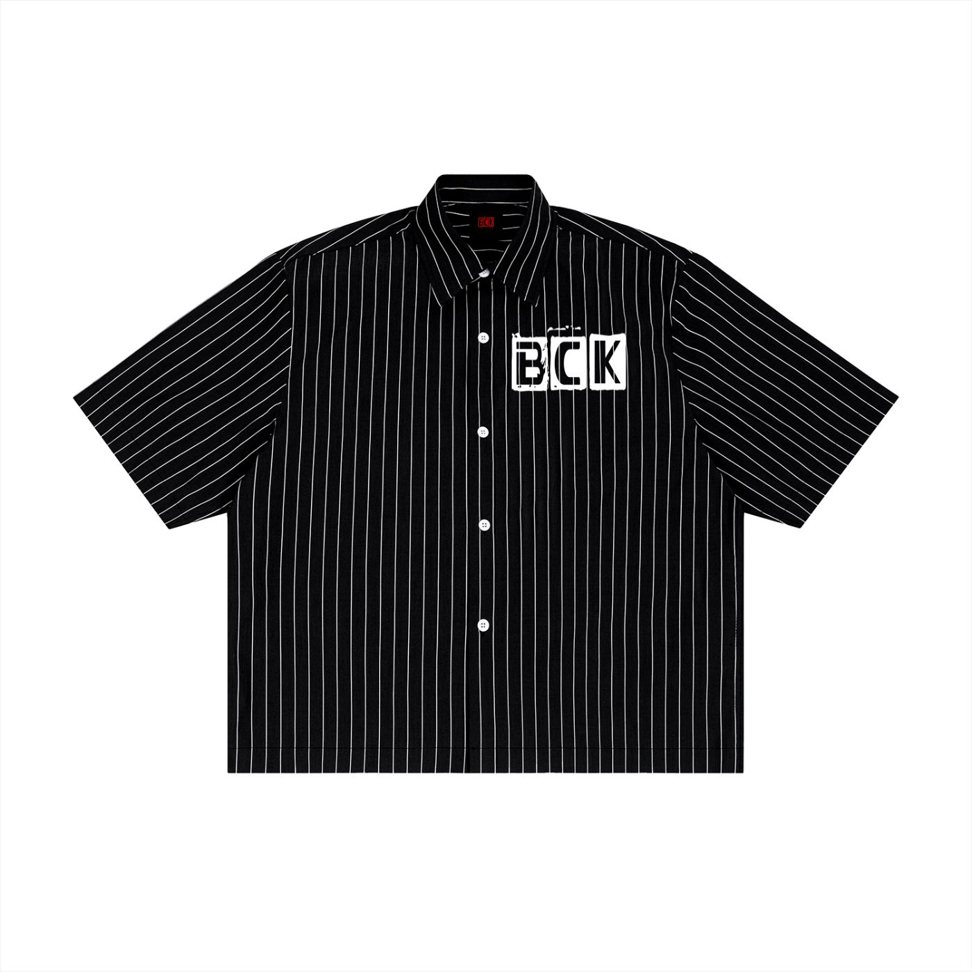 BCK  Striped Boxy Button-Up Shirt