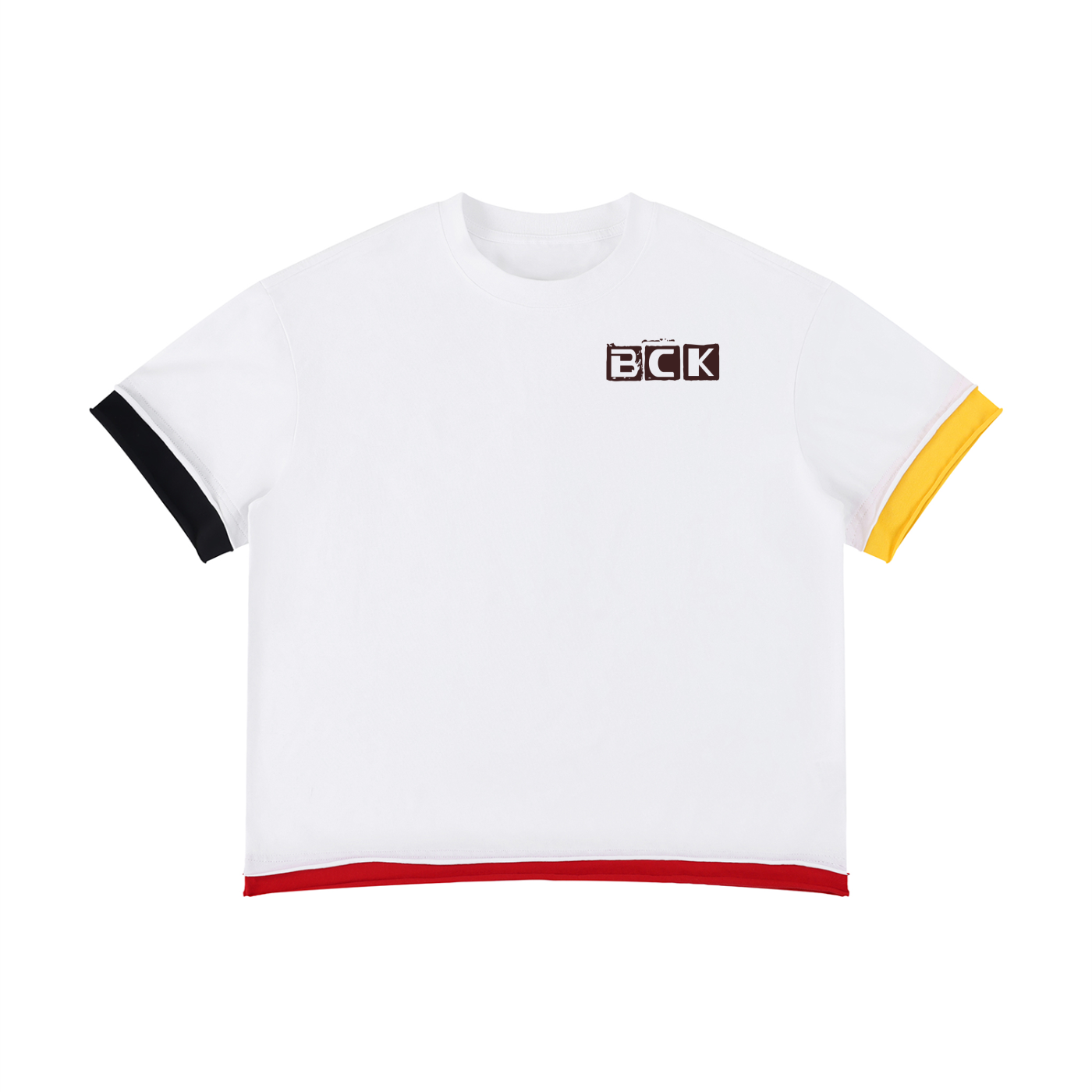 BCK Boxy Color Block T-Shirt