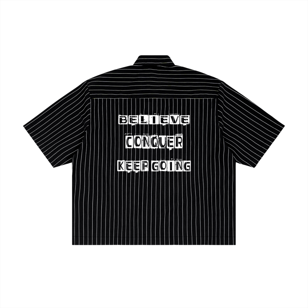 BCK  Striped Boxy Button-Up Shirt