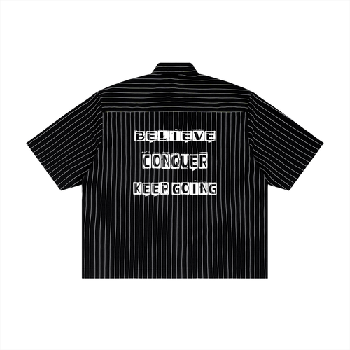 BCK  Striped Boxy Button-Up Shirt