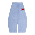 BCK Vertical Stripe Drawstring Barrel Pants
