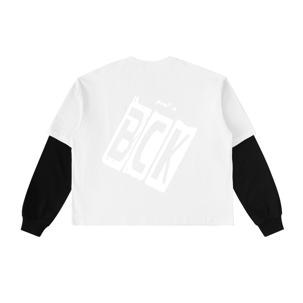 BCK Layered Sleeve Cotton T-Shirt