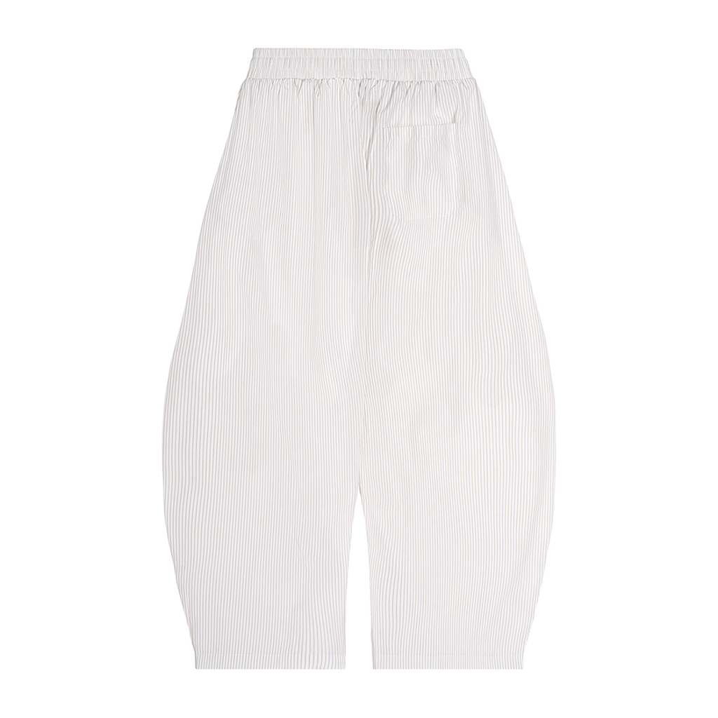 BCK Vertical Stripe Drawstring Barrel Pants