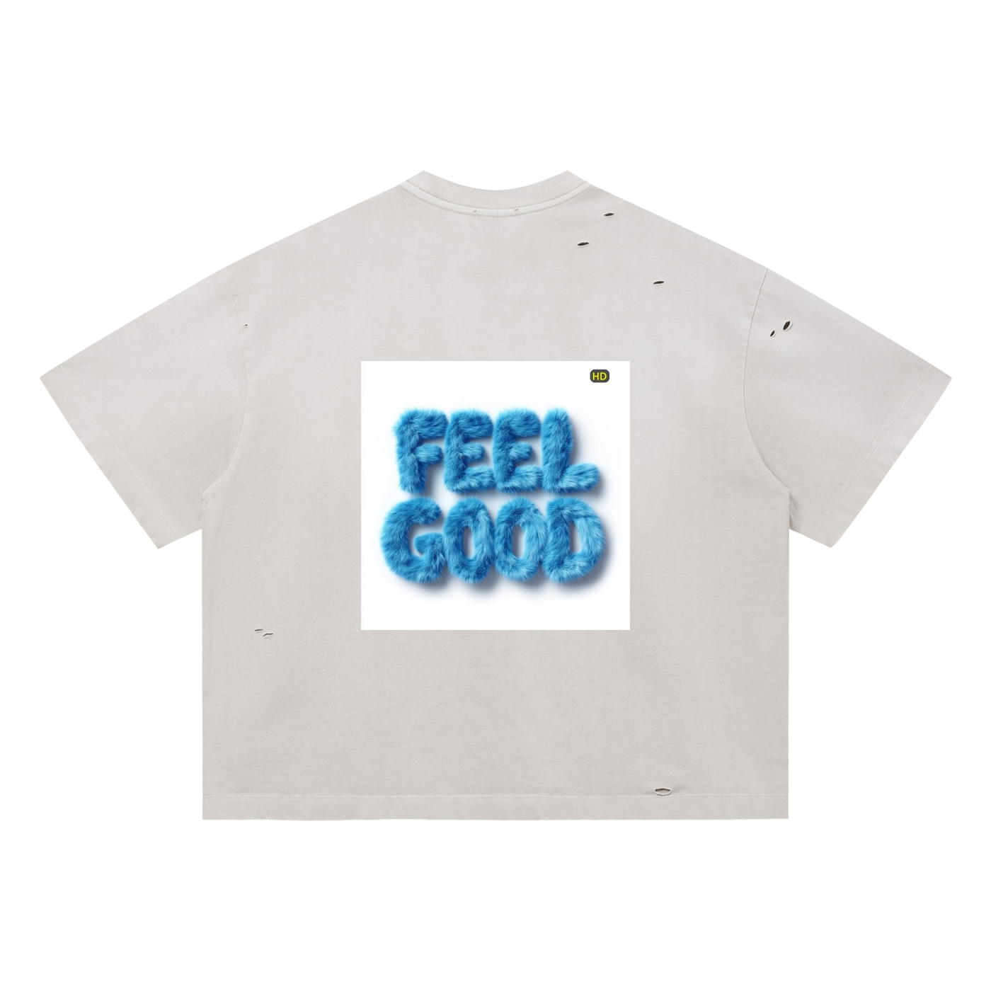 BCK Distressed Boxy Oversized T-Shirt