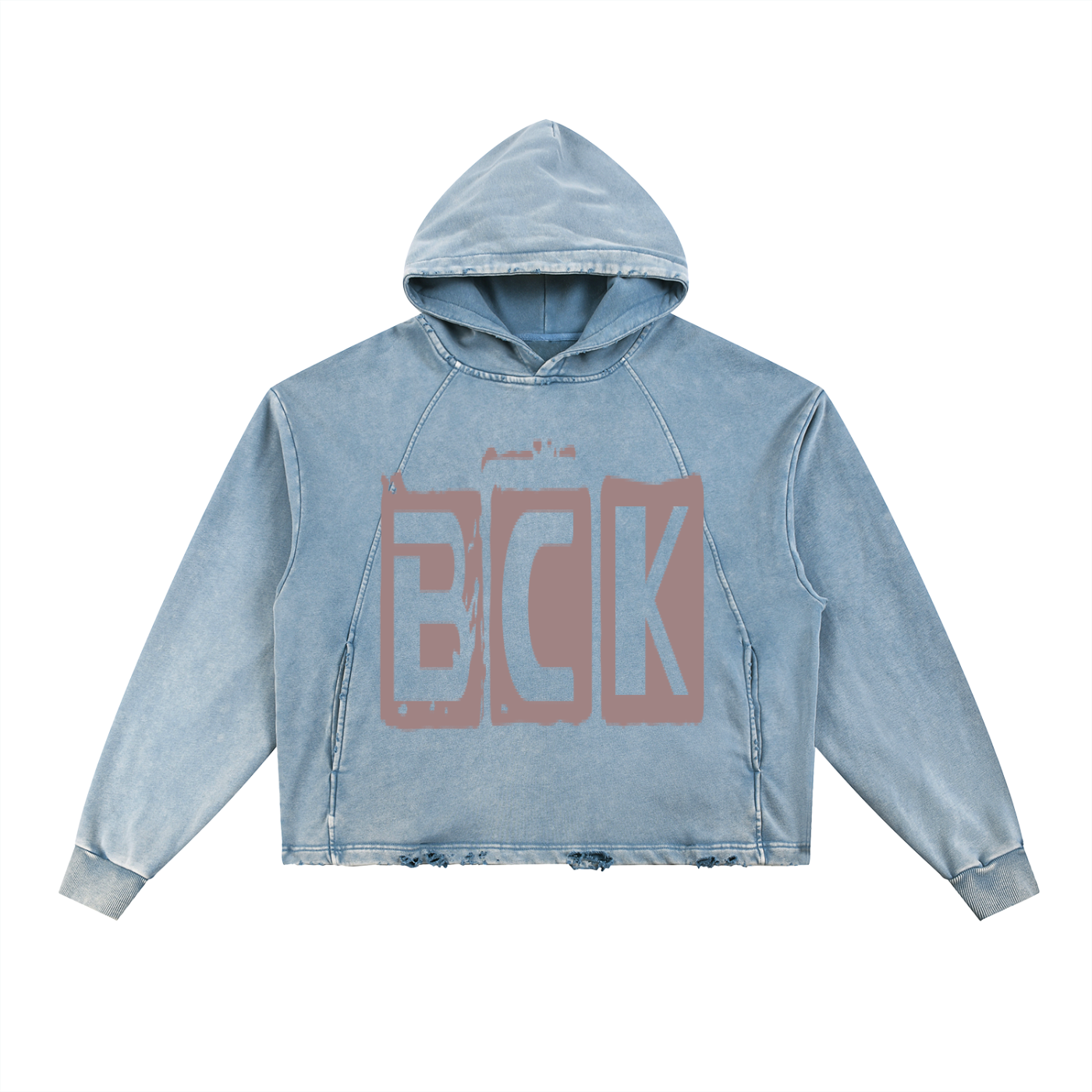 BCK Frayed-Hem Hoodie