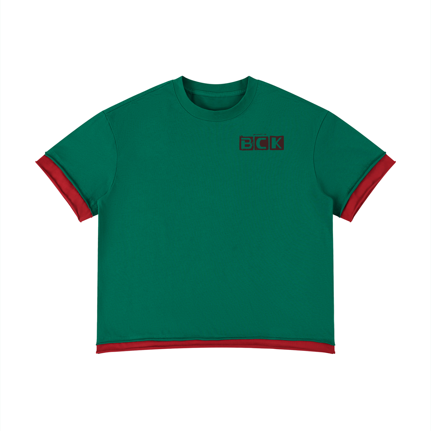 BCK Boxy Color Block T-Shirt