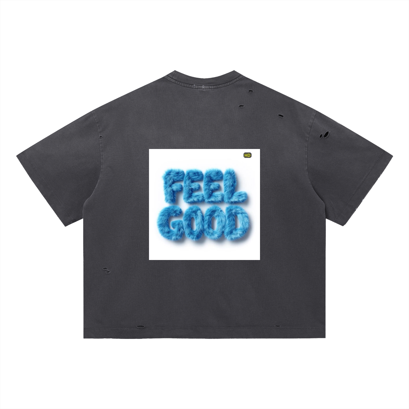 BCK Distressed Boxy Oversized T-Shirt