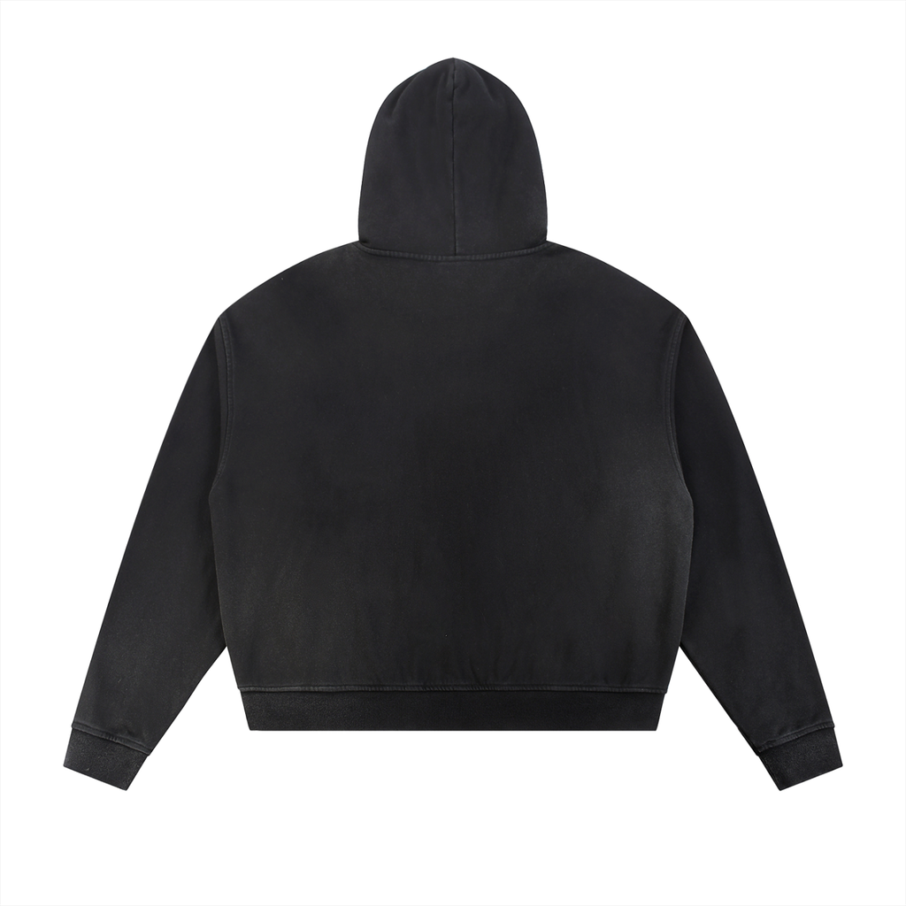 BCK Raw Edge Fleece Zip Hoodie