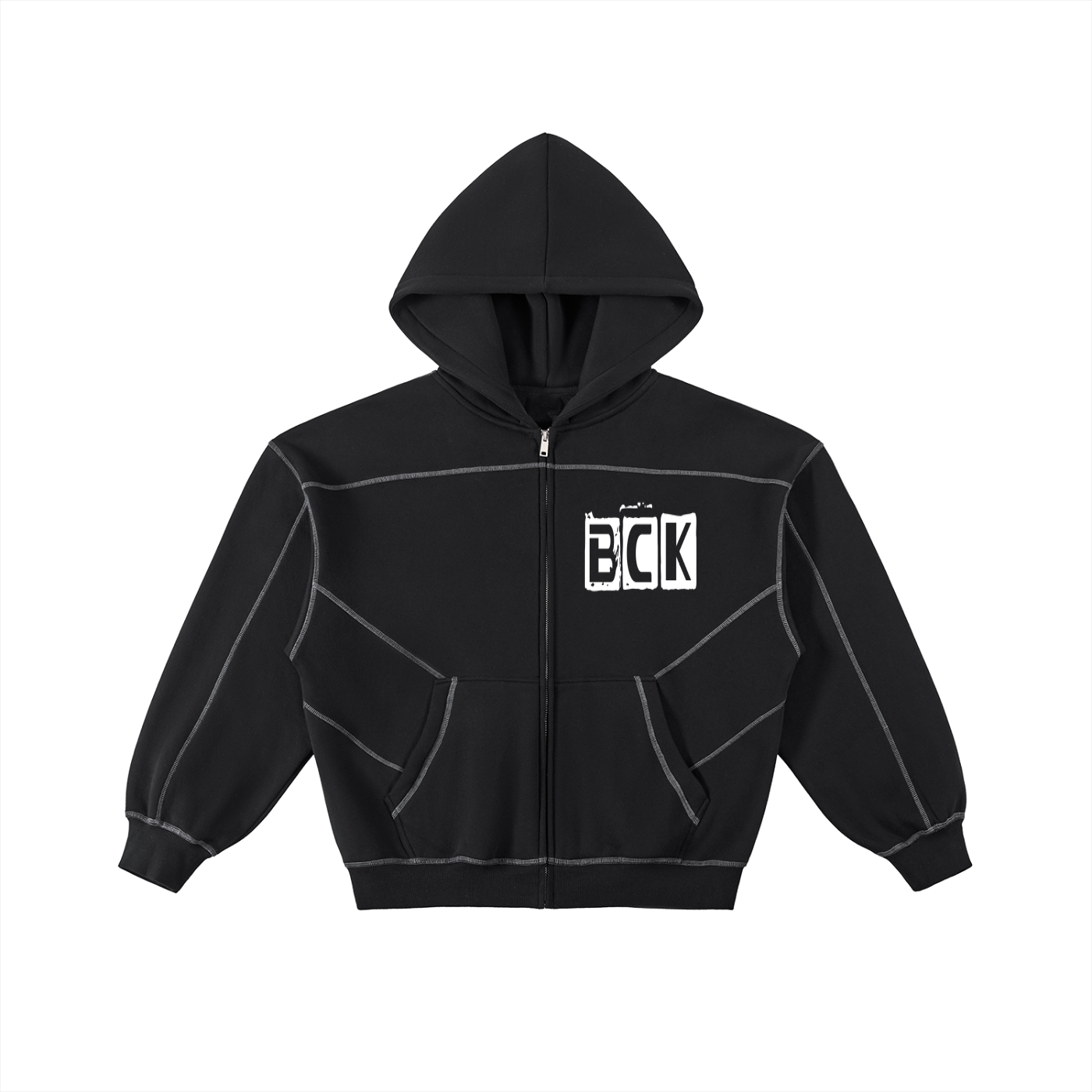 BCK Boxy Fleece Zip Hoodie
