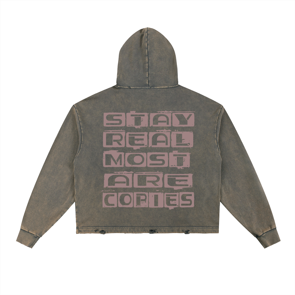 BCK Frayed-Hem Hoodie