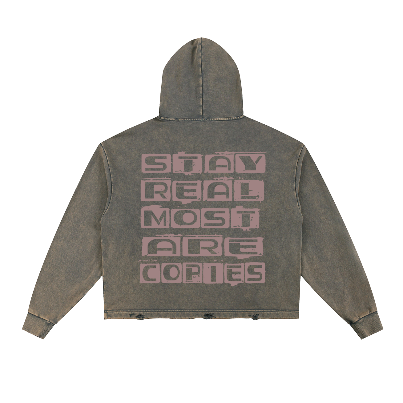 BCK Frayed-Hem Hoodie