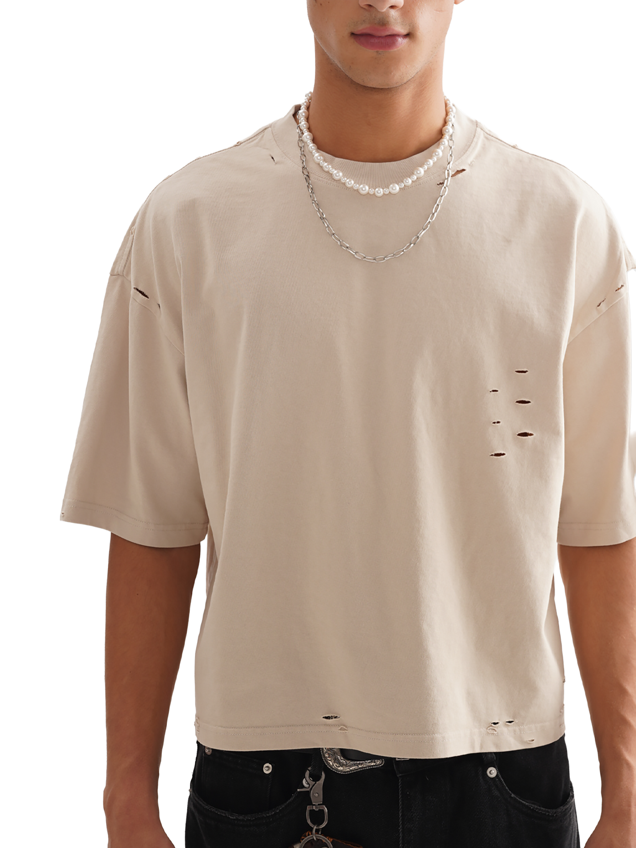 BCK Classic Frayed Boxy Tee