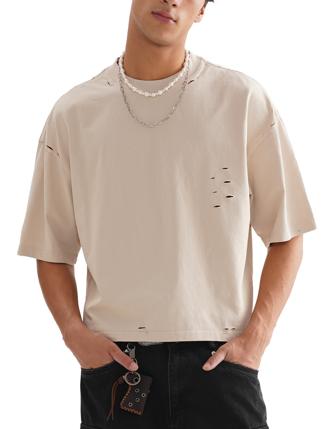 BCK Classic Frayed Boxy Tee