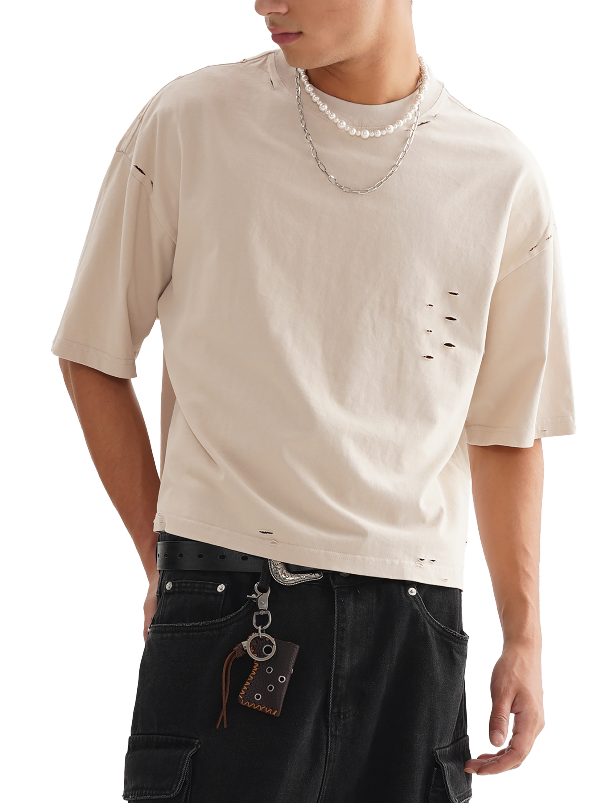 BCK Classic Frayed Boxy Tee