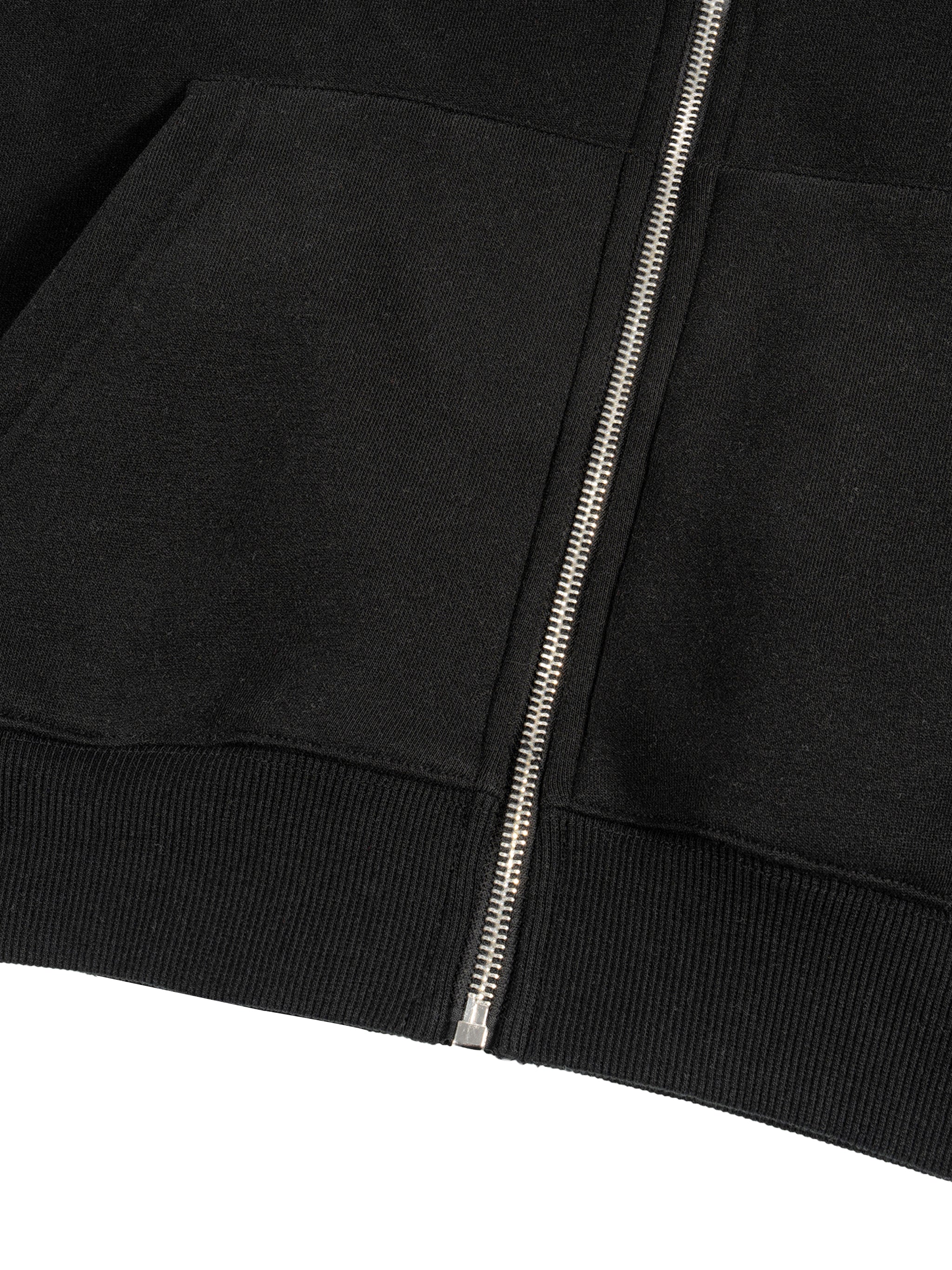 BCK  Fleece Zip-Up Boxy Hoodie