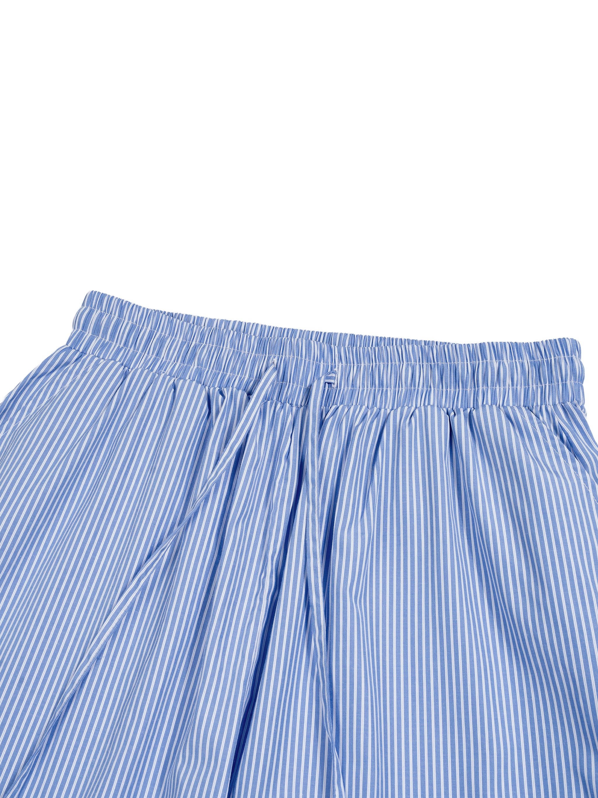 BCK Vertical Stripe Drawstring Barrel Pants