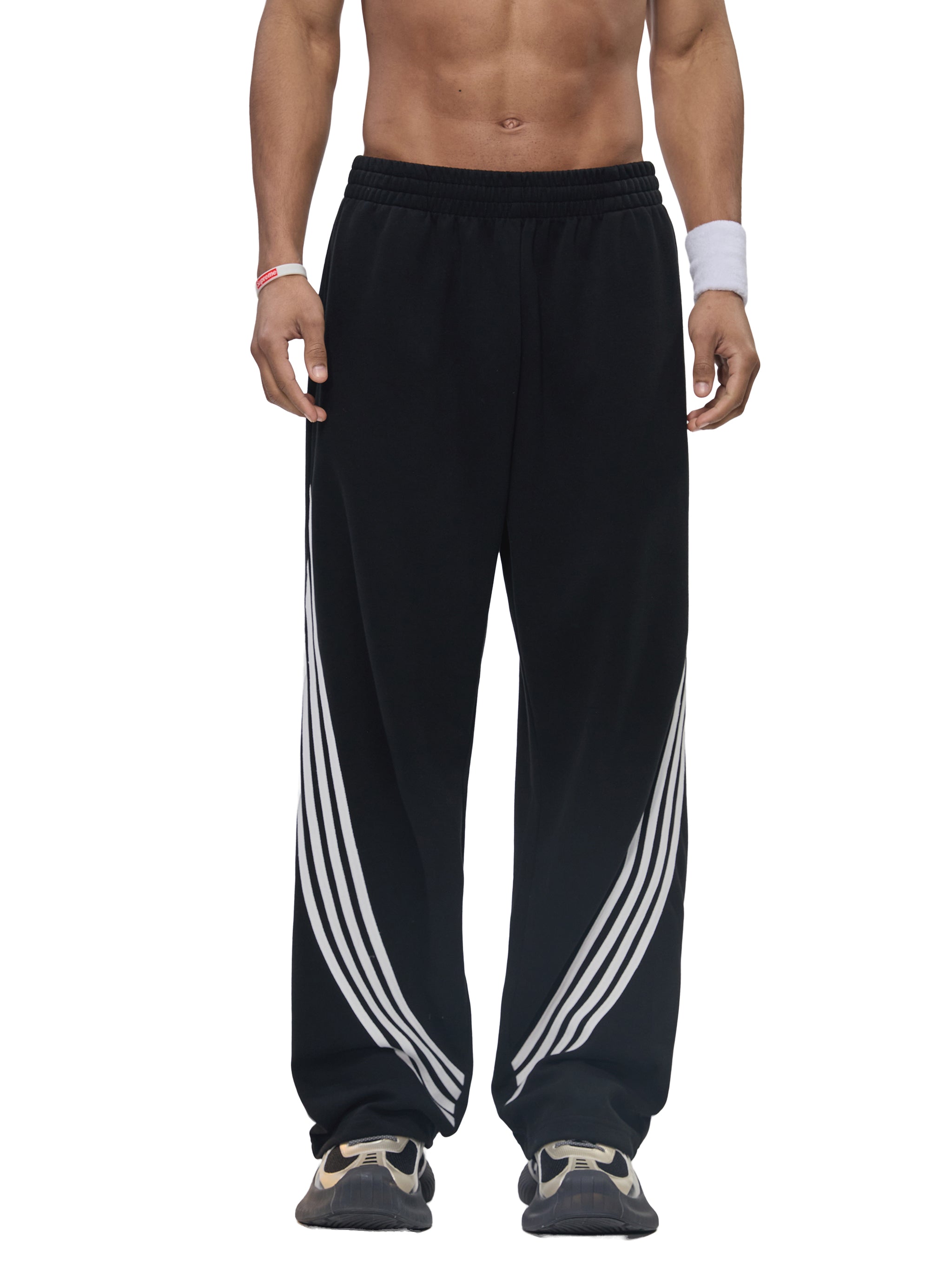 BCK Curved Stripe Straight Sweatpants