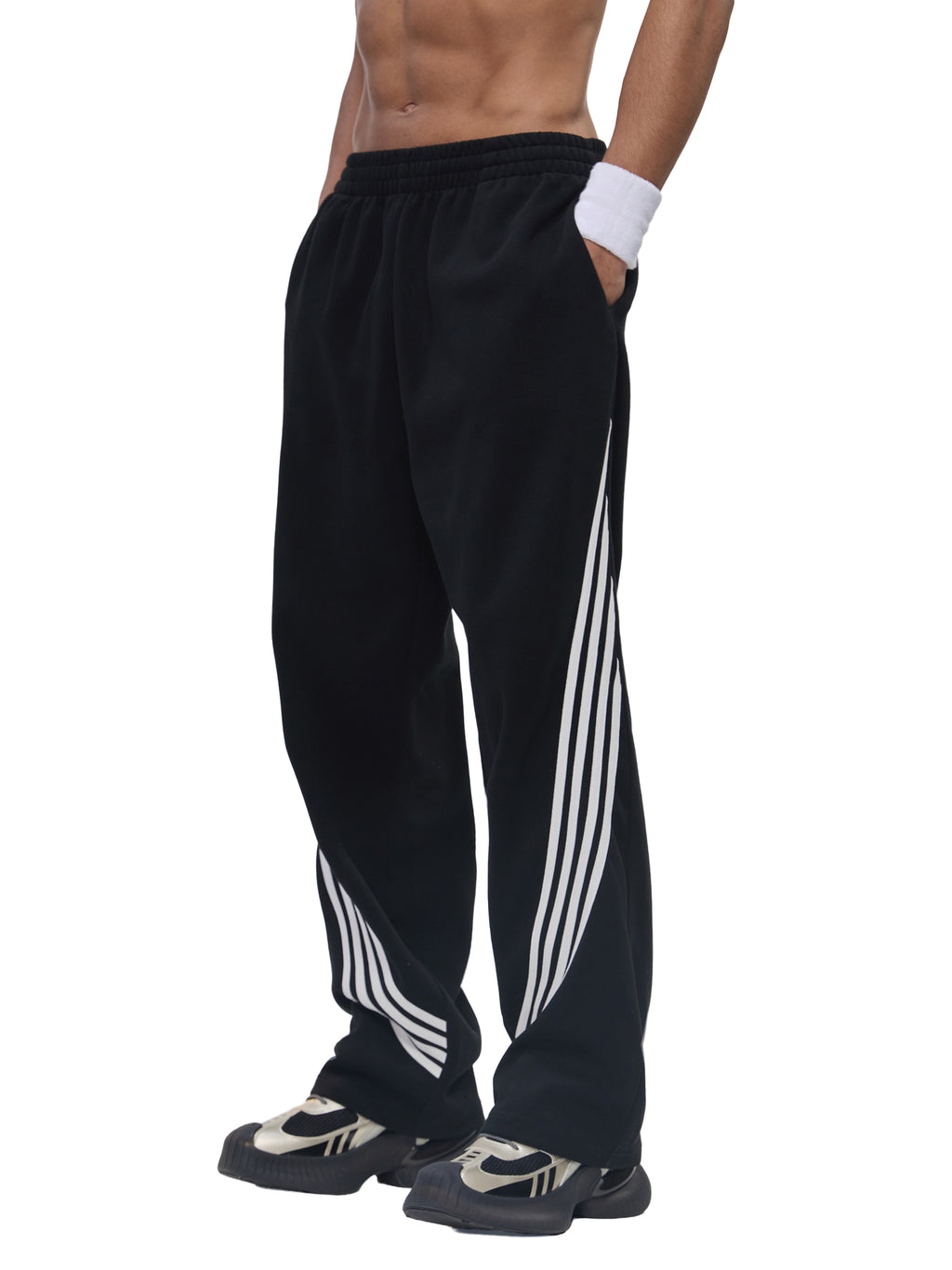BCK Curved Stripe Straight Sweatpants