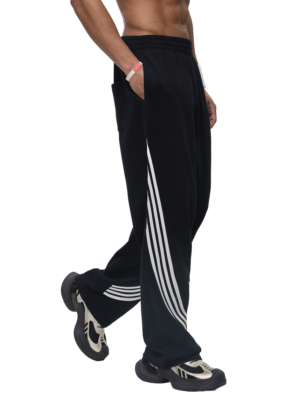 BCK Curved Stripe Straight Sweatpants