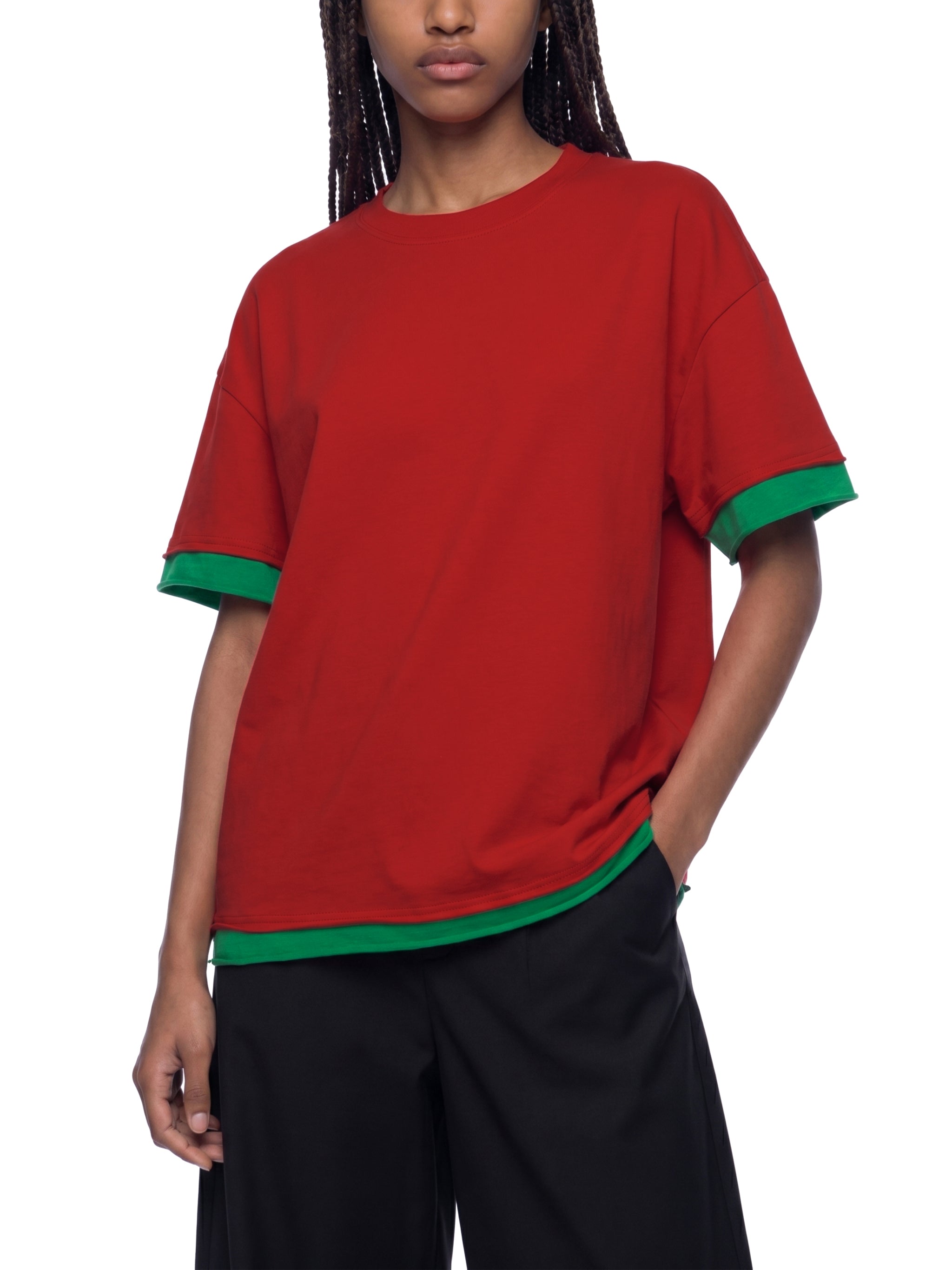 BCK Boxy Color Block T-Shirt